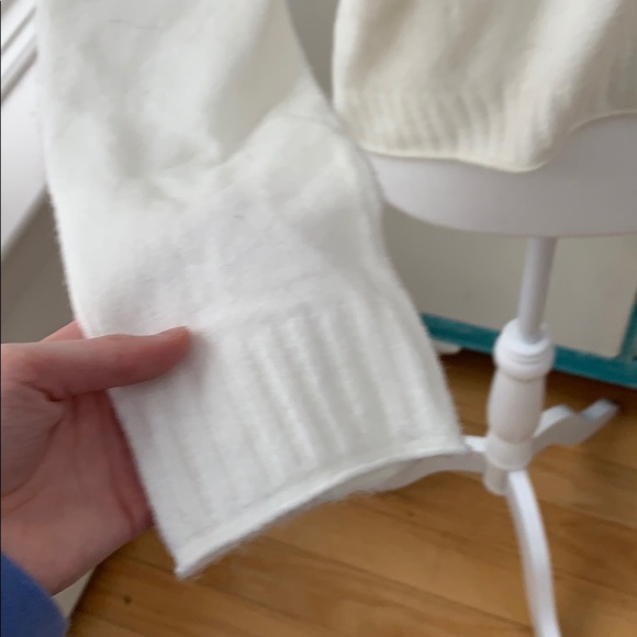 Soft Crop White Sweater, White Turtleneck Sweater, Cropped Business Casual - Picture 5 of 8